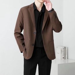 Men's Suits Blazers Spring 4 Colour Blazer Men Slim Fashion Social Mens Dress Jacket Business Formal Jacket Men Office Suit Jacket S-3XL 230328
