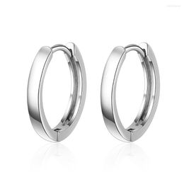 Hoop Earrings 925 Sterling Silver Simple Black For Women & Men Glamour Jewelry Wedding Gifts