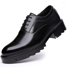 Dress Shoes Increased 8cm Thick-soled Leather Formal Men's Inner Increase 6cm Elevator Business Casual Groom Wedding