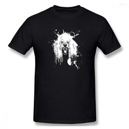 Men's T Shirts Le Chien Poodle Graphic Funny Basic Short Sleeve T-Shirt Dog Lover Shirt Eur Size