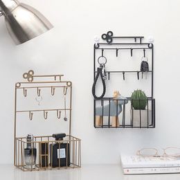 Hooks Rails Wall Mounted Mail and for Key Holder 7 Hook Rack Organizer Pocket Letter Sor 230327