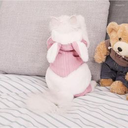 Cat Costumes Cotton-Padded Coat Anti-Hair Fashion Cute Pink Comfortable Soft Breathable Warm Button Clothing Home Pet Supplies JJ577