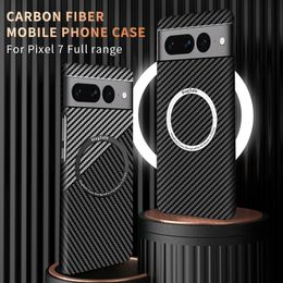 Carbon Fibre Design Cases For Google Pixel 7 Pro PIXEL 7A Case Plastic Magnetic Hard Shell Magsafe Protective Cover