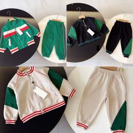 Kinder-Kleidungssets, Kinder-Jungen-Mädchen-Trainingsanzüge, 2-teiliges Outfit, Jugend-Kind-Buchstaben, Reißverschluss, Sportjacke, lässiger Outdoor-Mantel, Hosen, Kinder-Sportbekleidung, Kleinkind-Anzüge