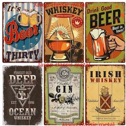 Shabby Chic Cold Beer Metal Tin Sign Plaques Wall Art Decor Sign Restaurants Pubs Coffee Shops Man Cave Wall Decor Wall Art Plate 30X20cm W03