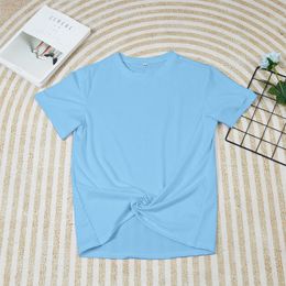 Sublimation Pastel Light Colored Clothes Toddler Blank Heat Transfer T-shirts Polyester Clothing DIY Parent-child Clothes 001