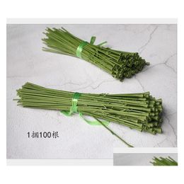 Decorative Flowers Wreaths Simation Rose Pole Artificial Flower Peony Single Small Hole Plastic Wy1377 Drop Dh79D