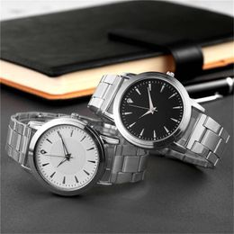 Wristwatches Fashion Couple Watches With Stainless Steel Luxury Quartz Watch Dial Casual Bracele Latest Relogio