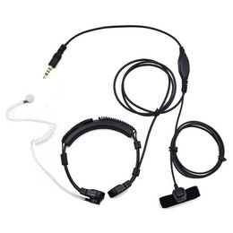 3.5mm Throat Mic Microphone Headset Air Tube Earpiece for iPhone 5 5S 6S 6 Plus XiaoMi Huawei Smart Cell Phone