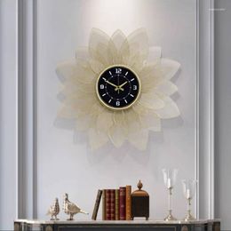 Wall Clocks Metal Creative Watch Silent Luxury Golden Colour Simple Art Minimalist Horloge Murale Wood Home Decorations