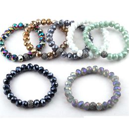 Beaded Energy Bracelets Made Beautif Mix Colour Glass Bracelet 10Mm Different Color/Lot Drop Delivery 202 Dhy0A