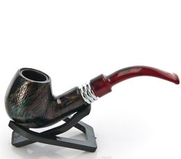 Smoking Pipes 5513 snake pattern rubber wood pipe resin mouth removable easy to clean smoking accessories