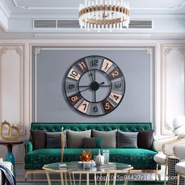 Wall Clocks Classic Nordic Clock Roman Numerals Large Bedroom Vintage Living Room Decoration Accessories Horloge Decor