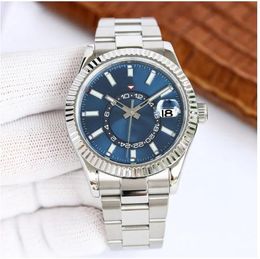 Mens Watch Sky Dweller Cal.9001 Mechanical Movement Automatic Watch 904l Stainless Steel Full Function Month 24 Hours 200M Water Resistant K6 Designer Watches