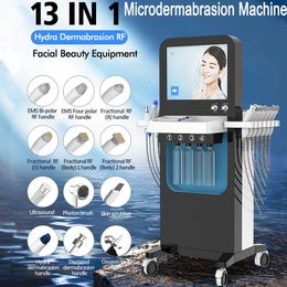 LED Photon Skin Whitening Machine Microdermabrasion Anti Ageing Freckle Removal Hydra Water Oxygen Aqua Peeling 13 IN 1 Hydrodermabrasion Machine