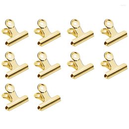 Pcs Gold Small Metal Hinge Clips Paper Clip Clamps Stationary Money File Binder For Pictures Pos Snack Packaging