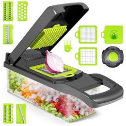 Fruit Vegetable Tools Multifunctional Mandolin Slicer Cutter Vegetable Choppers Adjustable Onion Potato Slicer Dicer Kitchen Vegetables Tools 230328