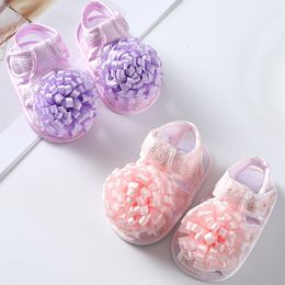 First Walkers Children Summer Clogs 018M born Infant Baby Girl Princess Solid Floral Sandals Sneakers Toddler Soft Crib Shoes 230328