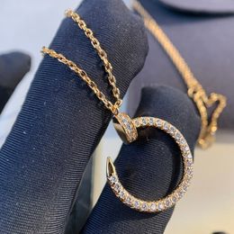 Ecklace Clou Series Anhänger dünne Kette Gold plattiert 18K für Frauen Designer Diamond T0P Advanced Materials Designer Halskette Jubiläumsgeschenk 003