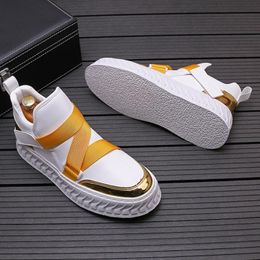 Men Small Top High Burst White Fashion Thick Sports Casual Board Tide Increase Soft Sole Shoes A