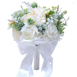 Decorative Flowers Rose Flower Simulation Wedding Props Gift Po Bride Holding