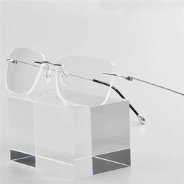 Top Luxury Designer Sunglasses 20% Off Custom Made Optical Prescription Photochromic Classic Large Alloy Rimless Anti-blue Myopia Short Sight GlassesKajia