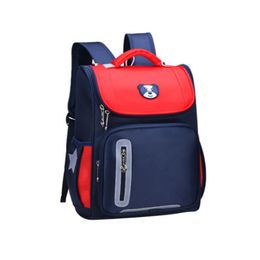 Backpack Boys Girls Adjustable Strap Primary Students Daily Outdoor Travel Kindergarten Orthopaedic School Bag Zipper Closure