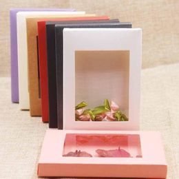 Gift Wrap 10pcs/set Multi Colour Paper Package&Display Box Wedding Party Favour Candy With Clear PVC Window Birthday