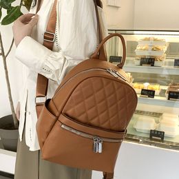 School Bag's Backpacks PU Leather Backpack for Women Fashion Female Shoulder 2023 Trend Luxury Ladies Handbags 230327