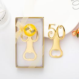 50PCS 50th Bottle Opener Anniversary Favours 50th Wedding Party Keepsake Birthday Gifts Supplies Event Giveaways Ideas dh63