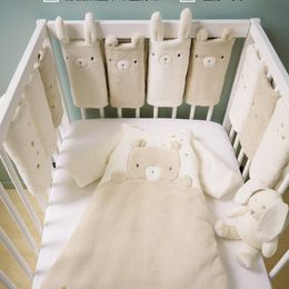 Bed Rails 10 Buah Lot Bemper Tempat Tidur Bayi Katun Pelindung Rel Samping Anak Anti tabrakan Pagar Anak anak 230328