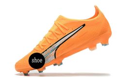 Ultra Ultimate FG men football shoes World Cup fully knitted waterproof FG mens soccer shoes orange