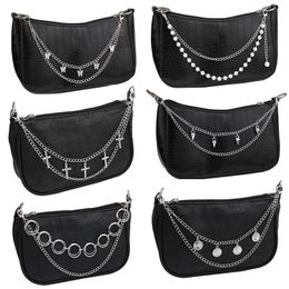 Multi-layer Metal Chain strap for bags DIY Handles Personality Butterfly Heart Star Pendant Shoulder Bag Chain Straps Crossbody
