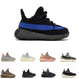 Bebek çocuklar koşu ayakkabısı yeeyz ayakkabıları Blanche ve Noir Pelle Black Sneaker Avant Garde Açık Spor Ayakkabı Toddler Erkek Kız Trainer