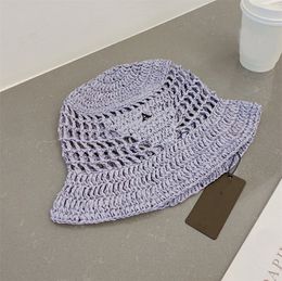 Womens Bucket Hat Designer Straw Hat Cap For Men Womens Casual Outdoor Travel Caps Fashion Luxury Knitted Casquette SunHat Bucket Caps