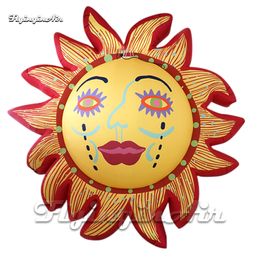 Personified Large Inflatable Cartoon Sun Flower Monster Balloon For Ceiling Decoration