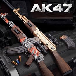 Ak47 Rifle Toy Gun Electric Soft Bullet Blaster 3 Modes Shooting Model Sniper With Dart For Kids Guns Adults Outdoor Game highest version.