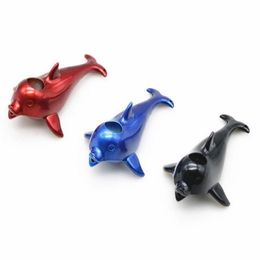 Smoking Pipes Mini Metal dolphin, small cigarette holder Decoration pendant, portable small