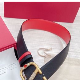 Top fashion business design womens belt 4.0cm diamond-encrusted waistband luxury brand designer men's belt leather made catwalk waistbands best quality with box 0043