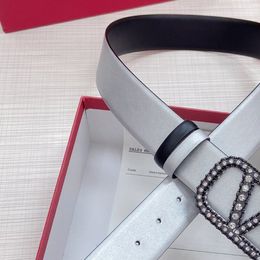Top fashion business design womens belt 4.0cm diamond-encrusted waistband luxury brand designer men's belt leather made catwalk waistbands best quality with box 0001