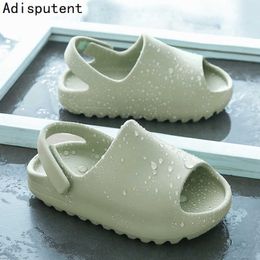 Sandals New Sandals Kids Shoes Boys Toddler Slip-On Fashion Baby Girl Shoes Beach Summer Slides Bone Resin Children Non-Slip Water Shoes