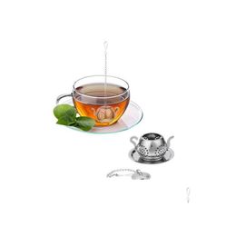 Other Kitchen Dining Bar Stainless Steel Tea Infuser Teapot Tray Spice Strainer Herbal Philtre Teaware Accessories Kitchen Dhuex