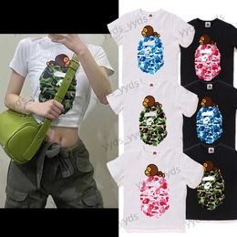 Men's T-Shirts BEII Camouflage Print Big Monkey Children's Summer Dress Men's and Women's Middle School Children's Cotton Short Sleeve T-shirt Short Monkey Head T230328