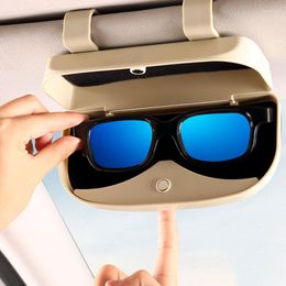 Interior Accessories Magnetic Car Sun Visor Glasses Case Organizer Eye Holder Storage Box Auto For