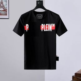 pleinxplein design Men's T-shirt Designer slim fit pp T-shirt Summer rhinestone Round Neck plein shirt Skulls Streetwear black M-xxxL 785 color