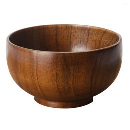 Bowls Chinese Decor Wood Rice Bowl Japanese Soup Storage Holder Woodsy Serving Fruit Dish Salad