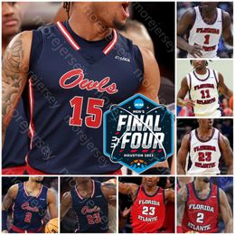 2023 Final Four 4 Florida Atlantic FAU Basketball Jersey NCAA College Johnell Davis Alijah Martin Vladislav Goldin Boyd Michael Forrest Greenlee Weatherspoon