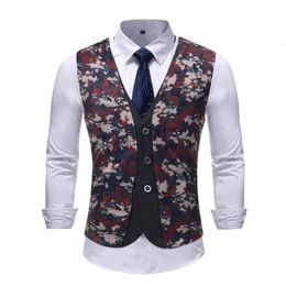 Men's Vests 2023 Arrival Design Mens Suit Fashion Brand False Two Piece Waistcoat Man Casual Slim Fit Vest Double