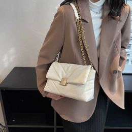 Shoulder Bags Thread Flap Crossbody for Women Winter Latest Trend Designer Chain Handbags and Purses Small 230322