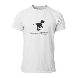 Men's T Shirts Velociraptor Funny Science Wholesale Clothes Punk Christmas Tops Mens 6547